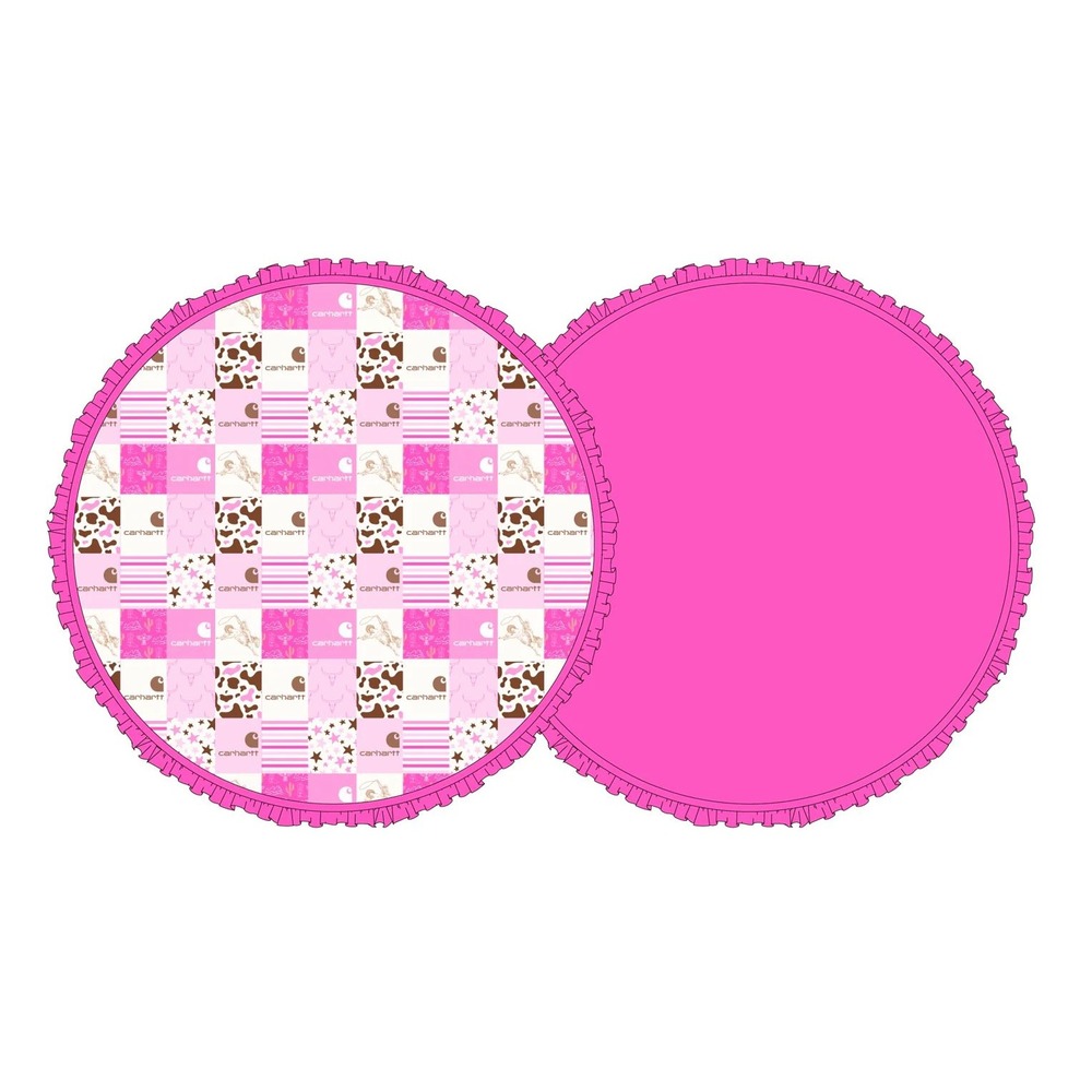 High Society Bamboo Hot Pink Carhartt Bamboo Ruffle Playmat 38" diameter
